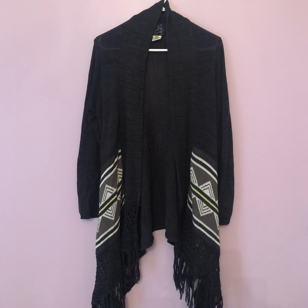 Billabong “Sneak Peek” Fringe Cardigan